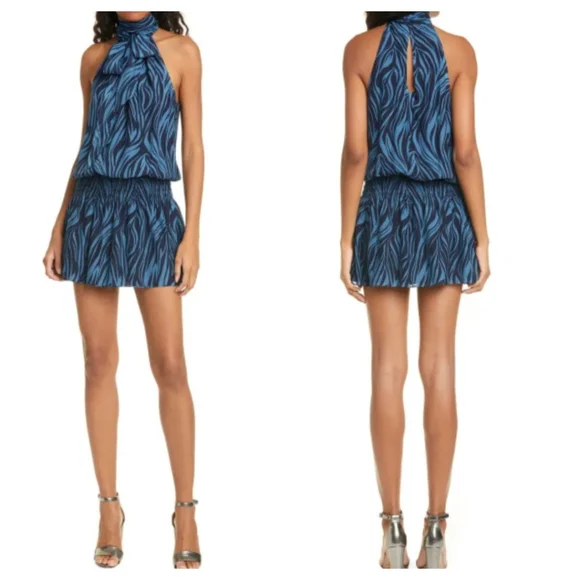 Ramy Brook Women's Lori Top - Sleeveless High Neck Blouse In Navy, Perfect For Parties & Everyday